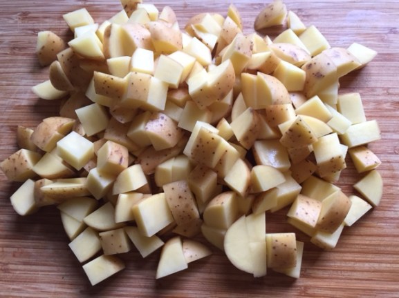 chopped potatoes