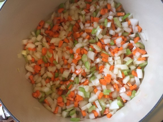 Mirepoix sautee