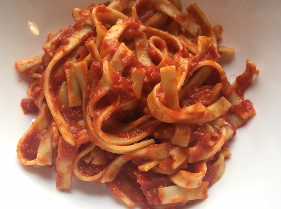 Sauced pasta